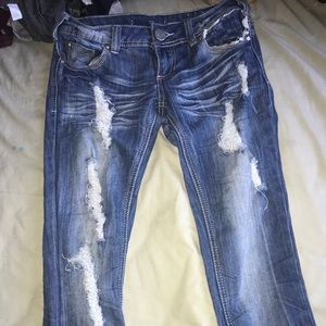 Designed laced Jeans